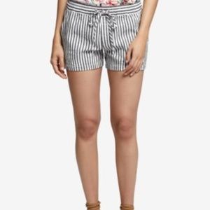 Sanctuary Black Striped Pull On Trooper Shorts